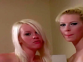 Two girlfriends kiss and tell you to jack off for them!