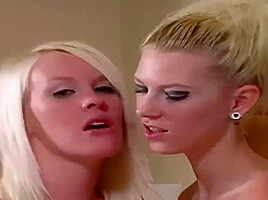 Two girlfriends kiss and tell you to jack off for them!