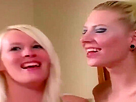 Two girlfriends kiss and tell you to jack off for them!