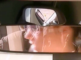 Two girls licking pussies in the car
