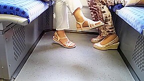 Two granny s nylon feet