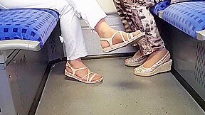 Two granny s nylon feet