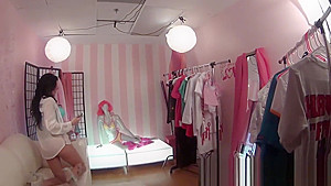 Two hot girls play dress up and then play with eachother