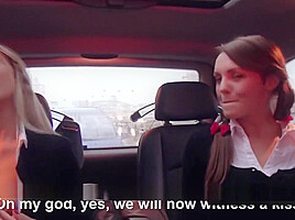 Two schoolgirls 18+ Fucking In Car