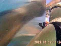 Underwater Black Bikini Girl