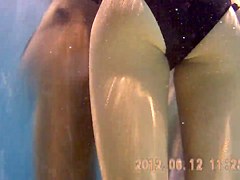 Underwater Black Bikini Girl