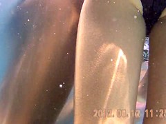 Underwater Black Bikini Girl