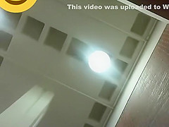 Upskirt on the moving stairs