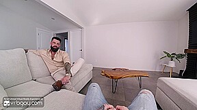 VRB Gay Bareback super date with hairy bear Alpha Wolfe VR Porn