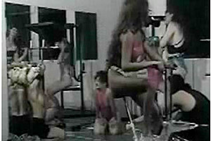 Vintage orgy in a gym