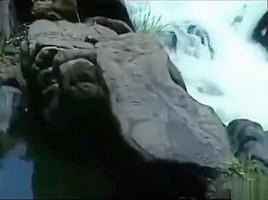 Wet Hot Indian Actress getting wet in sexy clothes in river