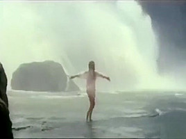 Wet Hot Indian Actress getting wet in sexy clothes in river