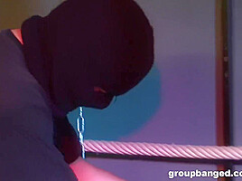 Whipped Tied Spitroast Bukkake Cum Covered Bdsm Gangbang
