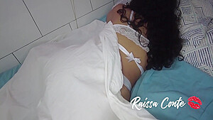 White Lace Lingerie Anal Fucking