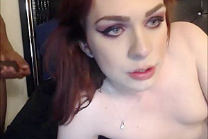 White ladyboy Rammed Hard By A black dude