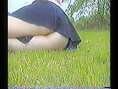 Wife Upskirt Exposing Panties at Public Park 2