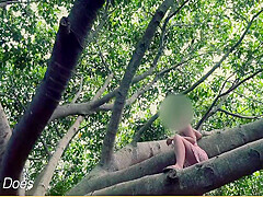 Wifey Saw A Tree And Had To Climb It But Forgot Her Panties