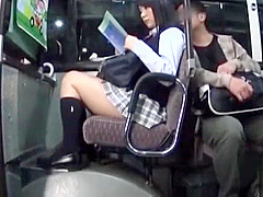 Wild japanese gal spreads legs