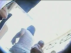Window shopping babes chased by an upskirt