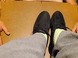 With The Worm: Made Him Cum With My Green Socks