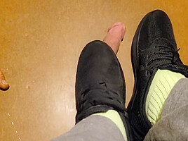 With The Worm: Made Him Cum With My Green Socks