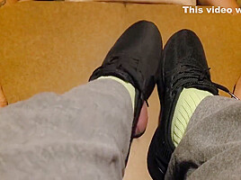 With The Worm: Made Him Cum With My Green Socks