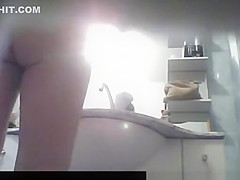 Woman caught by bathroom