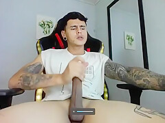 Young Latin Snake Stroked