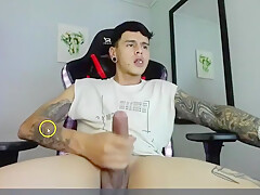 Young Latin Snake Stroked