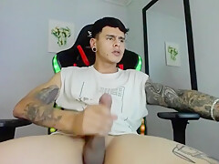 Young Latin Snake Stroked