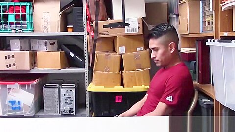 Young Latino devastated by security officers bare fat dick