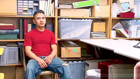 Young Latino devastated by security officers bare fat dick