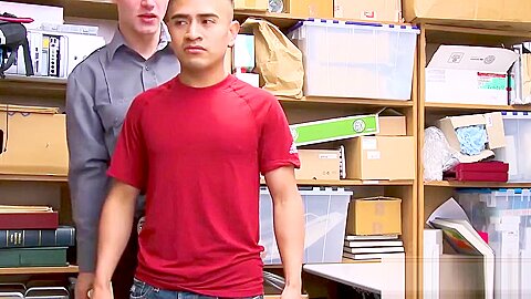 Young Latino devastated by security officers bare fat dick
