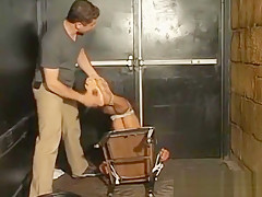 Young deviant ties up gay man for oiled up rough tickles