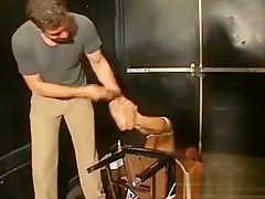 Young deviant ties up gay man for oiled up rough tickles