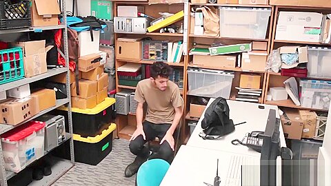 Young perp anally banged by an officer with a big dick