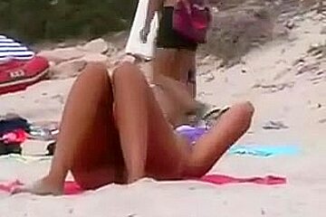 Young stripped gals at the beach showing fantastic hawt bodies milk cans and pussies