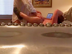 Younger guy suck Step dad cock and feel him inside 