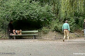 Zenza Raggi - Slave Posing Naked In Public Window