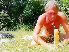 a man mast big dildos outside in the wild 480p