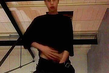[abx][953] - Hot Man-bun Boy Gives Show And Strokes Until He