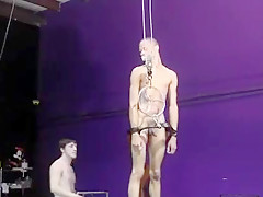 black dude suspend and spanked