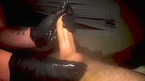 black latex gloves handjob pov HD 60fps