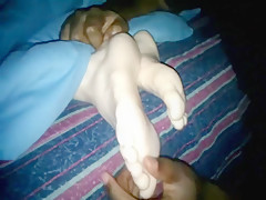 boy got his feet licked and tickled
