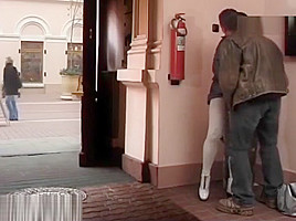 couple loves anal in public
