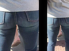 creep shot hot blonde bubble ass