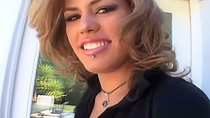 cute babe is seen giving a bj