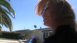 cute babe is seen giving a bj