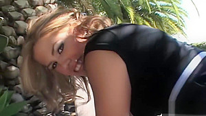 cute babe is seen giving a bj