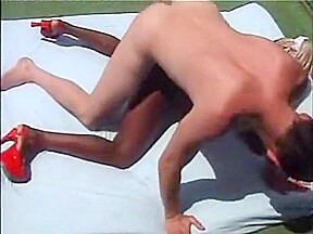 french ebony blonde hot outdoor
